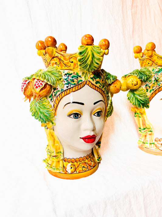Pareja de reyes con limones y granadas (40cm)