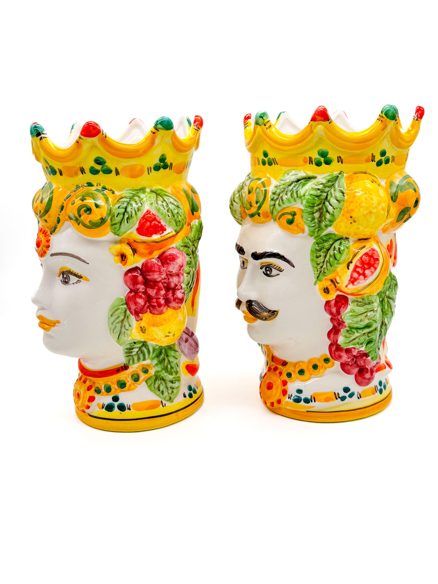 Pareja de cabezas de reyes sicilianos (25x20)