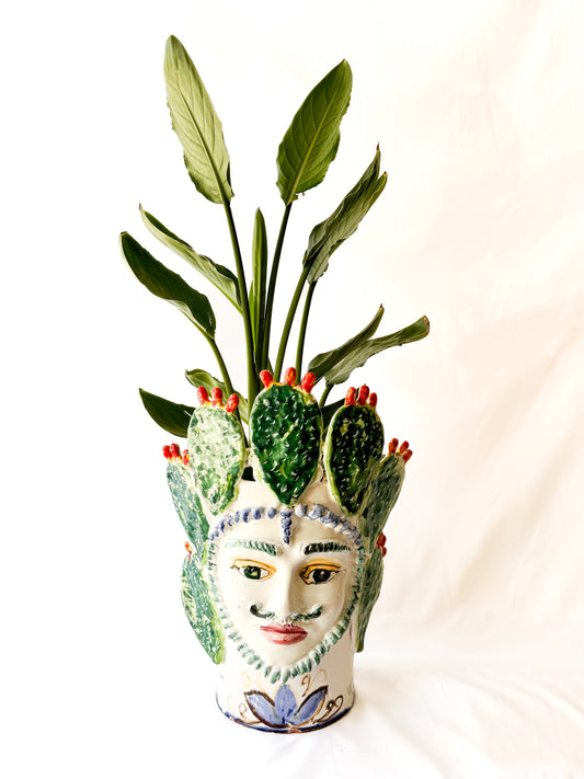 Cabeza de Rey decorada con hojas de chumbera (45cm)