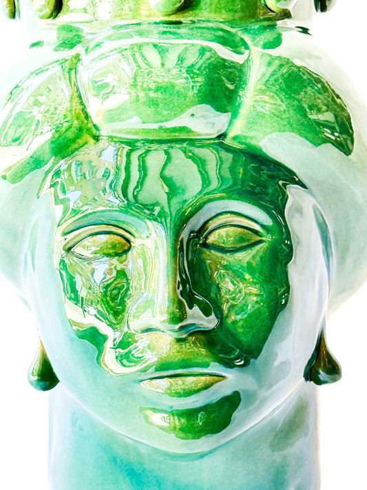Cabeza de Reina decorada con turbante (30cm)