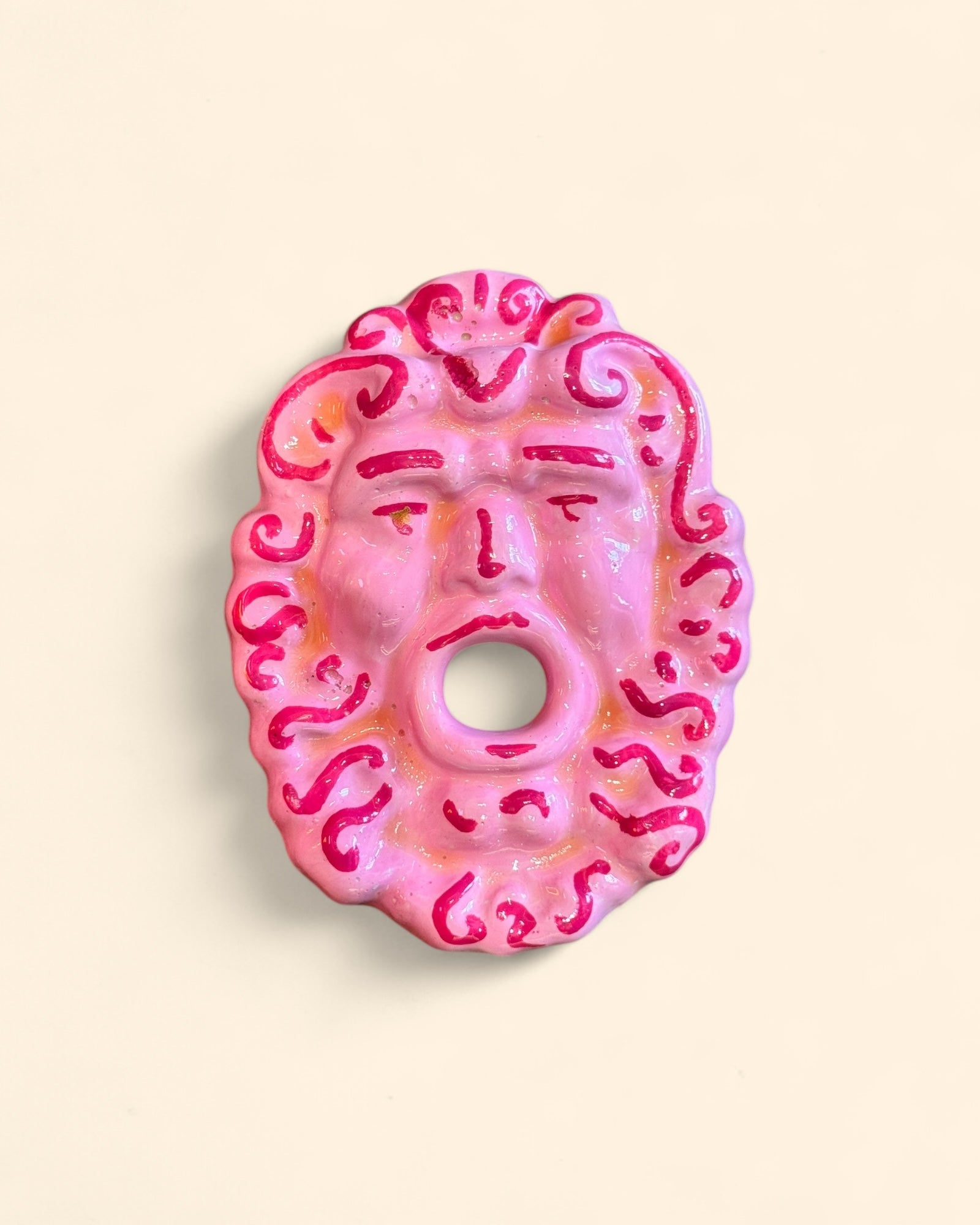 Máscara mural "Poseidón Rosato" (versión rosa)