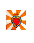 Azulejo Exvoto Relieve Naranja 15x15 - moruecoceramicas