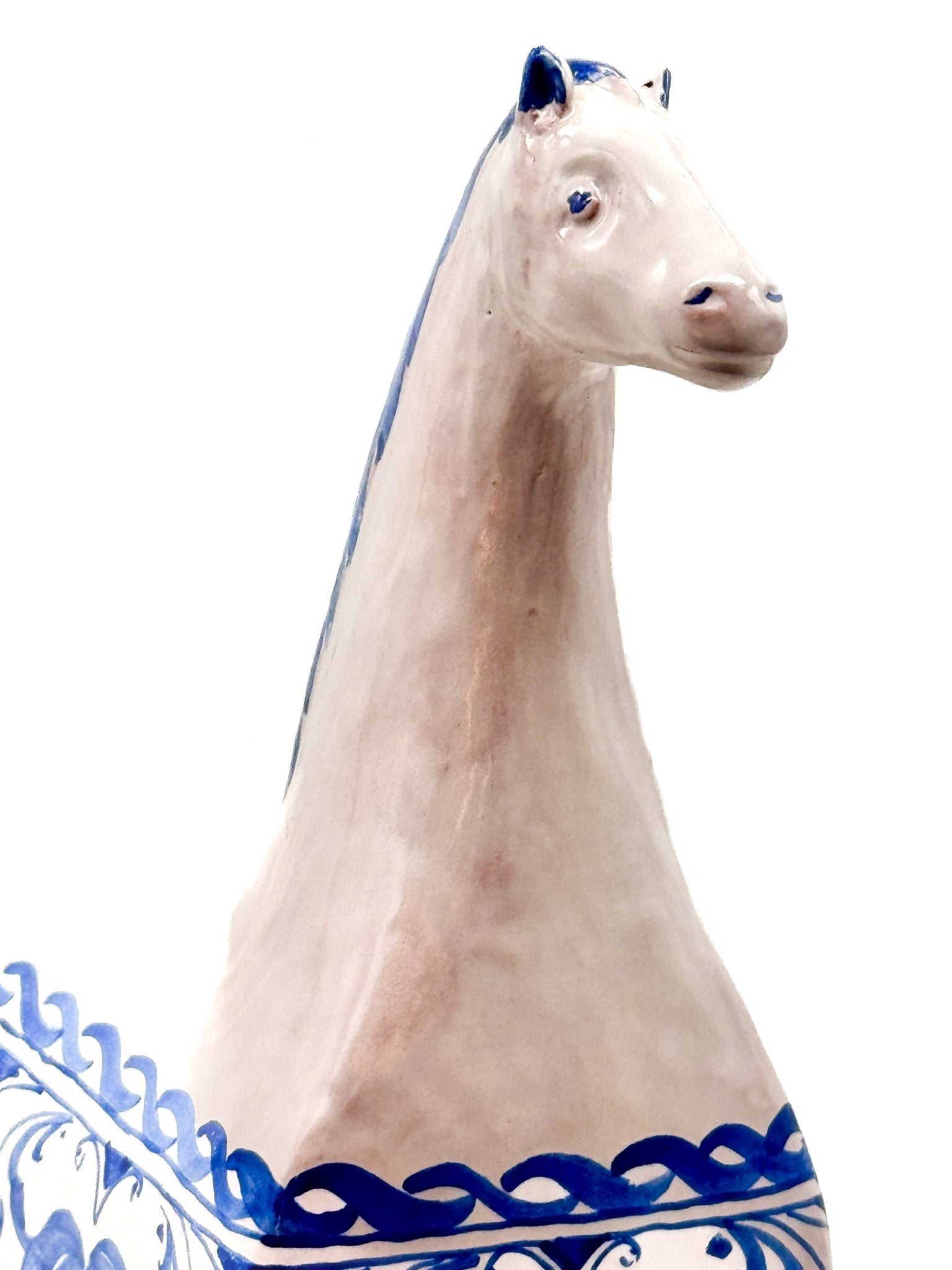 Caballo Blanco de Cerámica Siciliana 30cm. 001 - moruecoceramicas