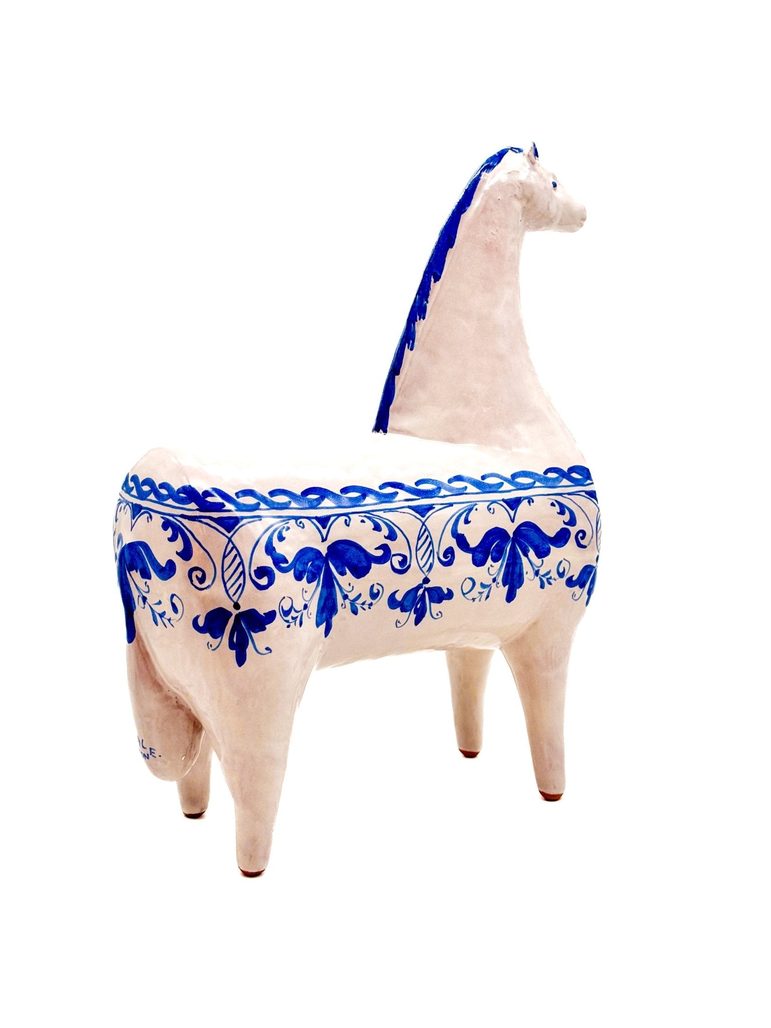 Caballo Blanco de Cerámica Siciliana 30cm. 001 - moruecoceramicas