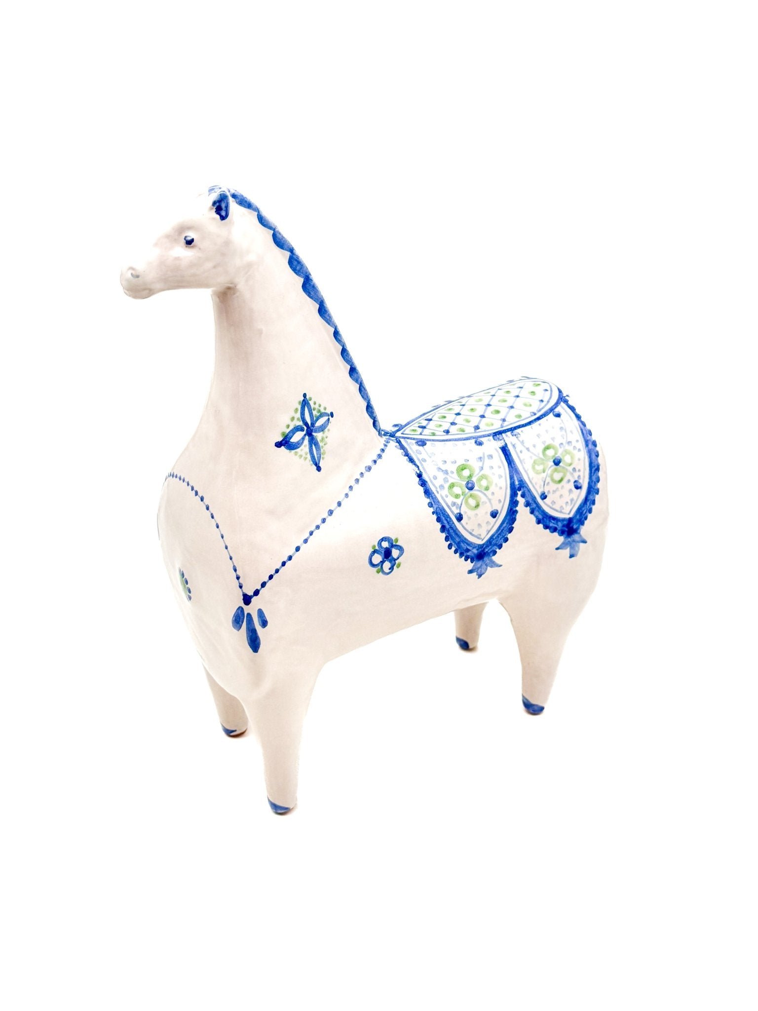 Caballo Blanco de Cerámica Siciliana 30cm. 003 - moruecoceramicas