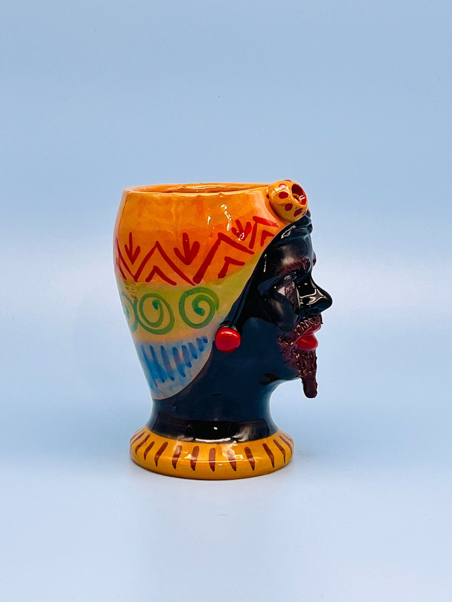 Cabeza de hombre decorado Ed. Especial - moruecoceramicas