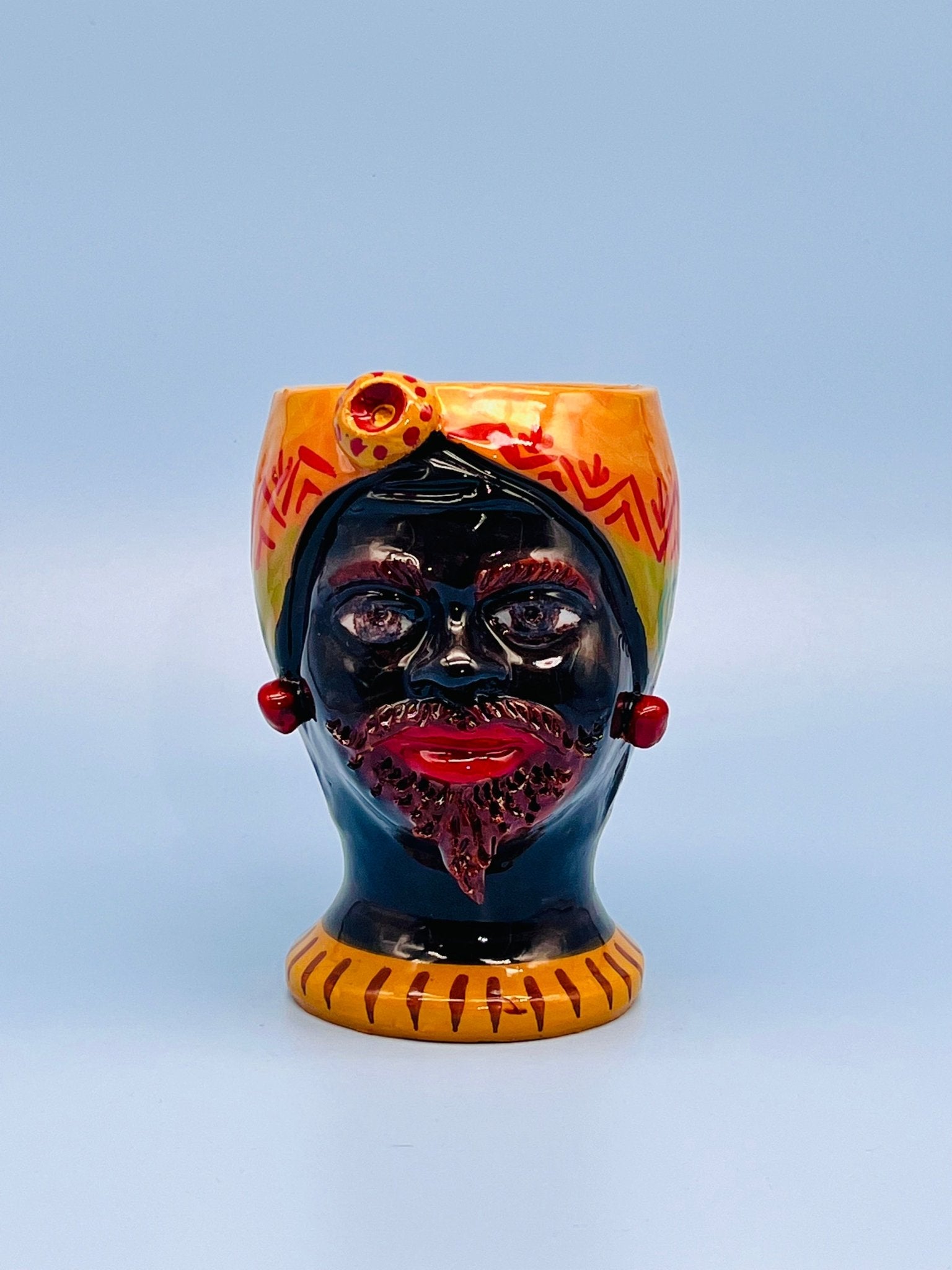 Cabeza de hombre decorado Ed. Especial - moruecoceramicas
