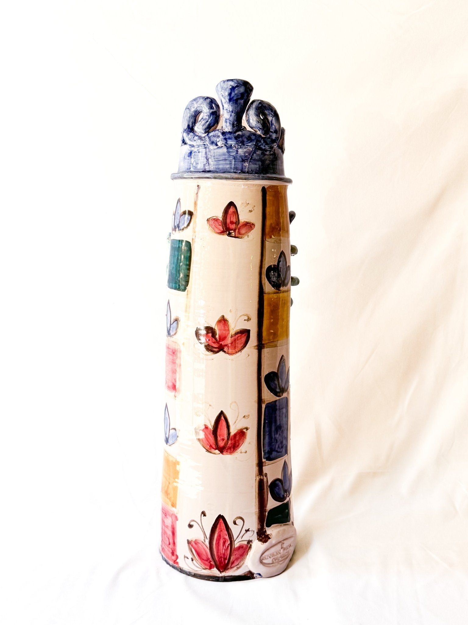 Cabeza de Rey decorada con flores (55cm) - moruecoceramicas