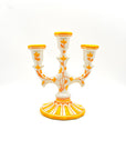 Candelabro 3 brazos Flowers - Amarillo - moruecoceramicas