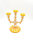 Candelabro 3 brazos Flowers - Amarillo - moruecoceramicas