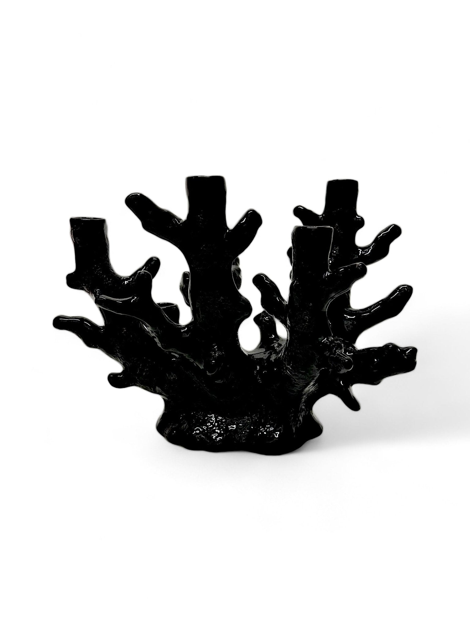 Candelabro Coral Negro 6 brazos - moruecoceramicas