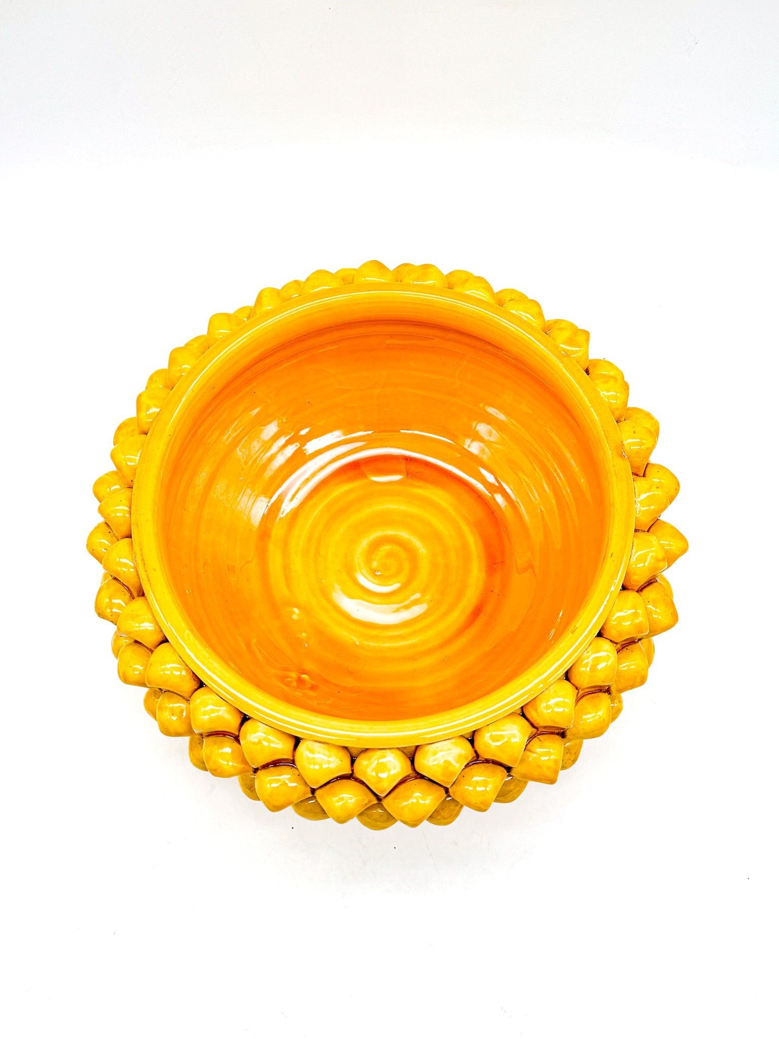 Centro de mesa piña - Amarillo Miel - moruecoceramicas