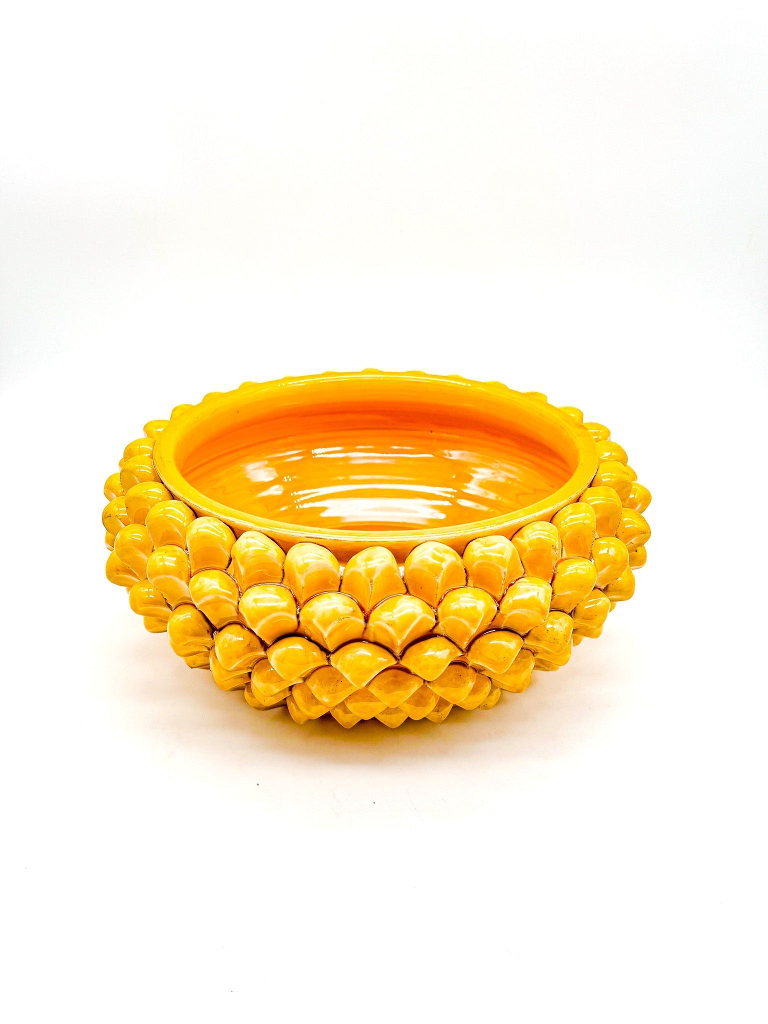Centro de mesa piña - Amarillo Miel - moruecoceramicas