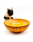 Comedero para animales con figura de gato - moruecoceramicas