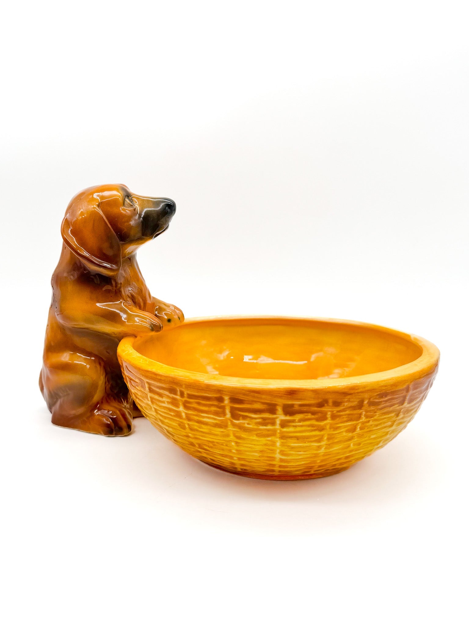 Comedero para animales con figura de perro - moruecoceramicas