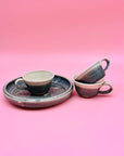 Conjunto bandeja y 3 tazas - moruecoceramicas