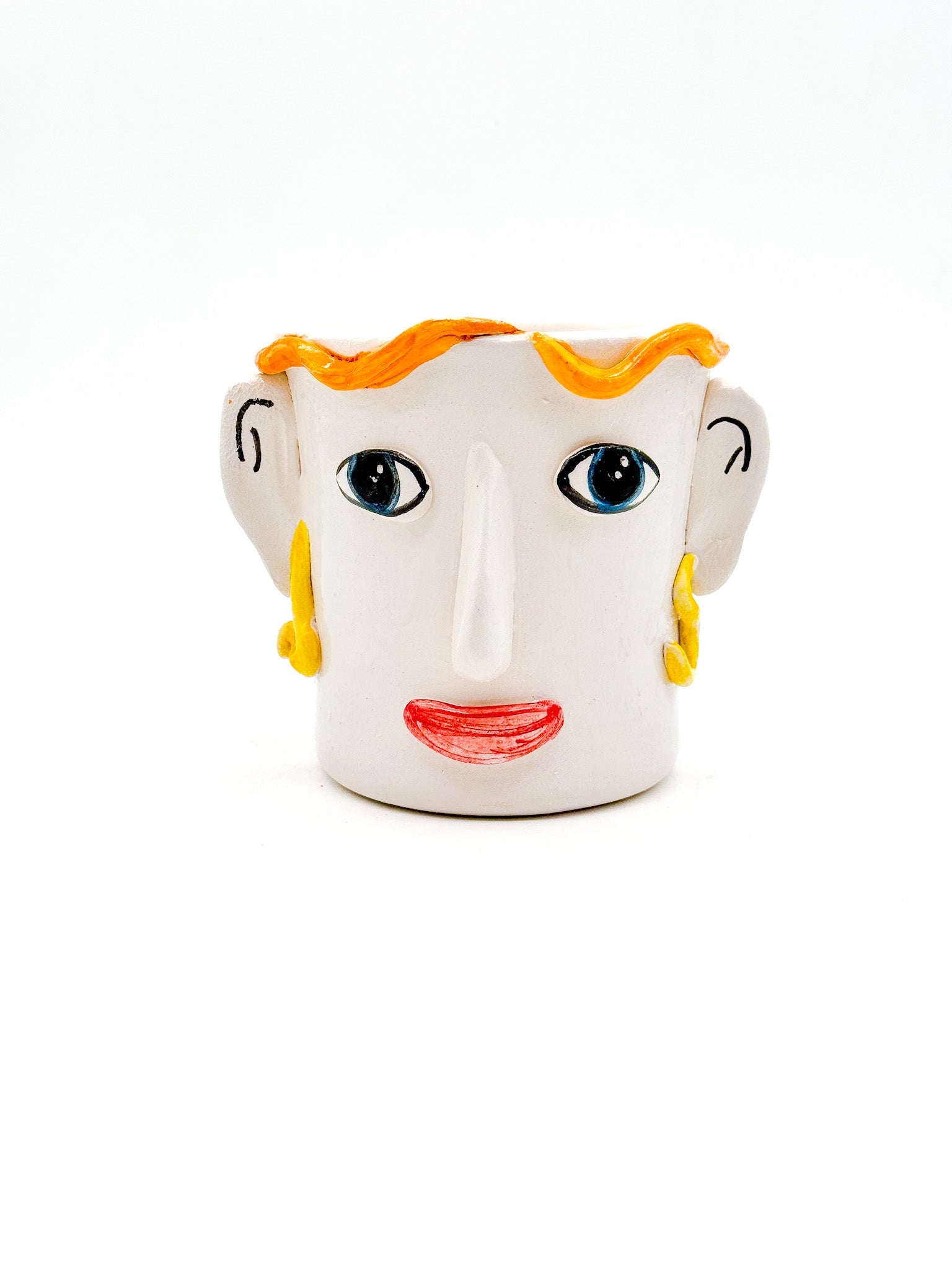 Crazy Face Pot - Blonde - moruecoceramicas