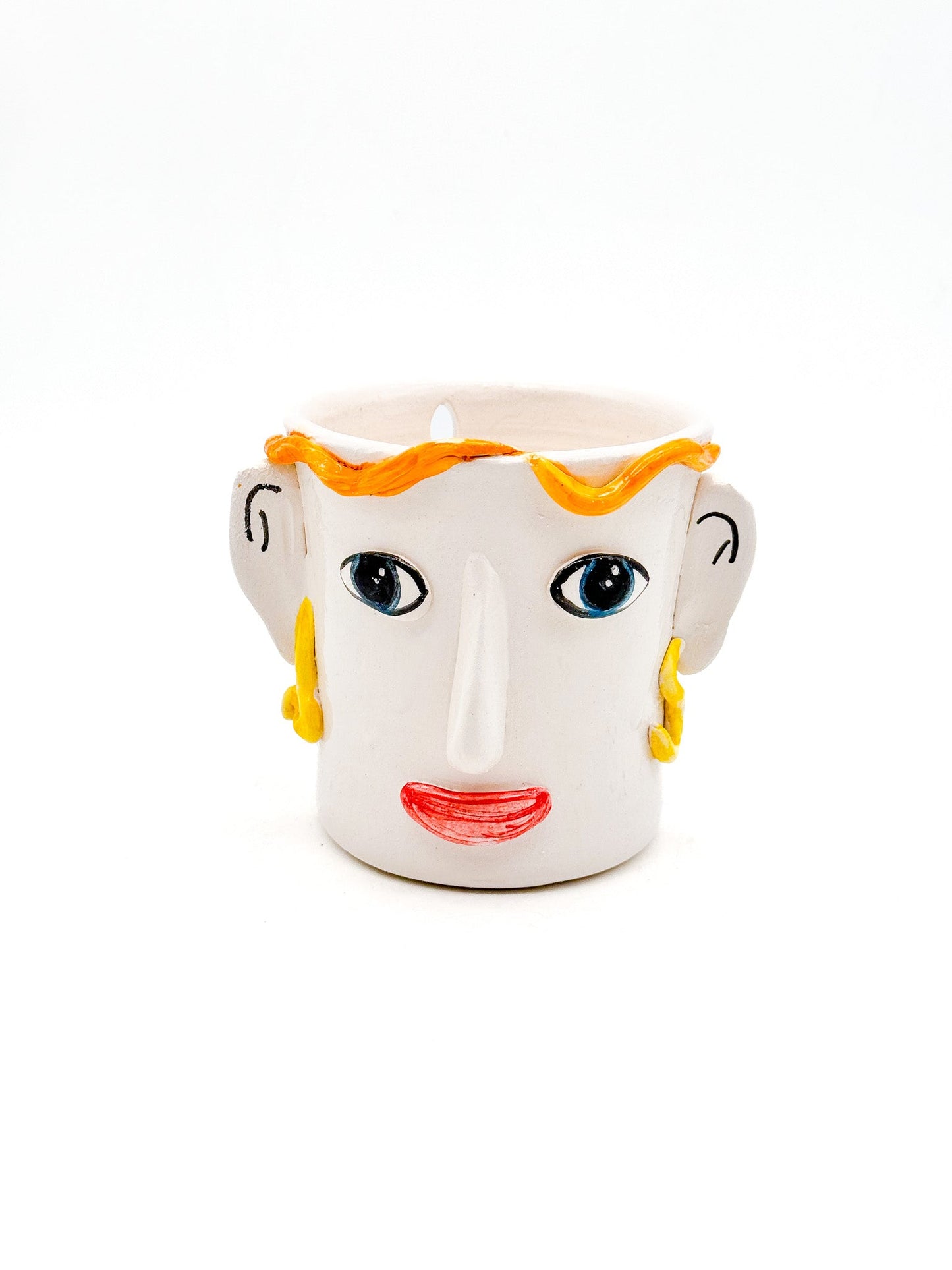 Crazy Face Pot - Blonde - moruecoceramicas