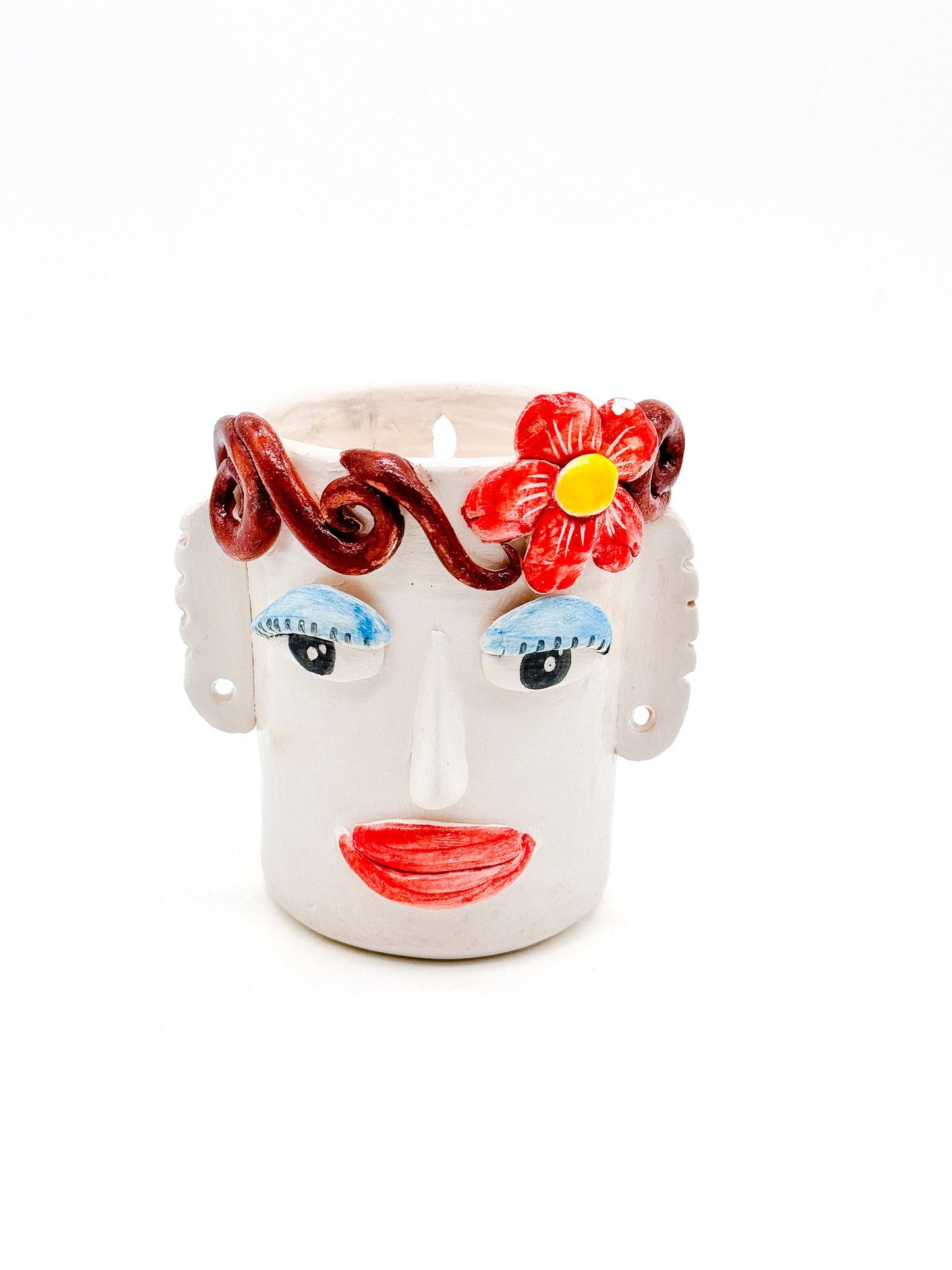 Crazy Face Pot - Flower - moruecoceramicas