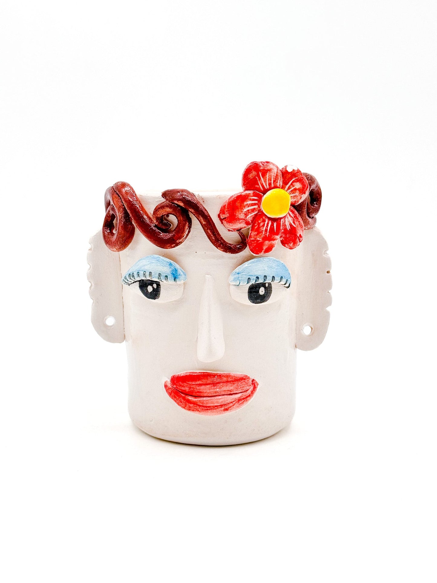 Crazy Face Pot - Flower - moruecoceramicas