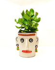 Crazy Face Pot - Rave Girl - moruecoceramicas