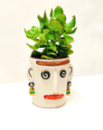 Crazy Face Pot - Rave Girl - moruecoceramicas