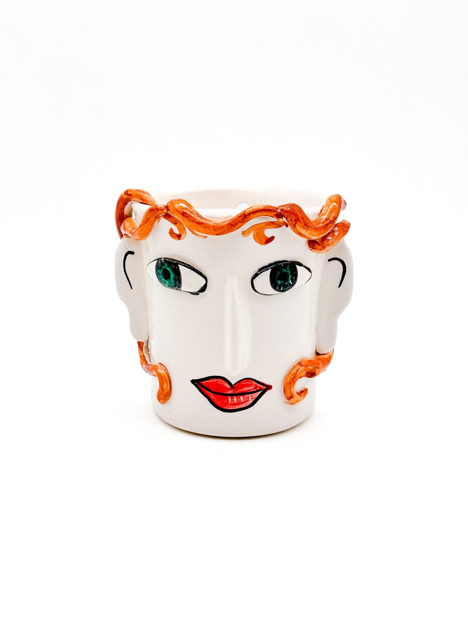 Crazy Face Pot - The Girl02 - moruecoceramicas