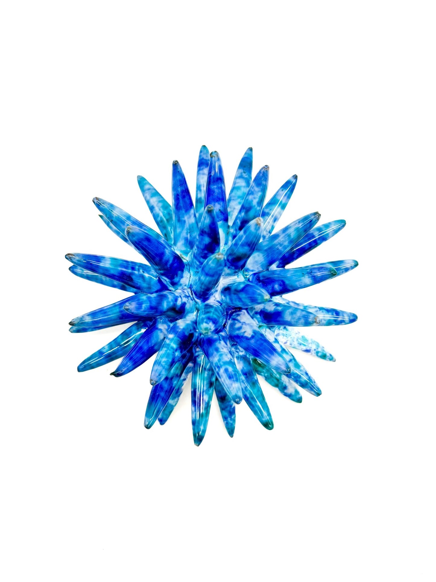 Erizo de mar de cerámica mediano Azul2 - moruecoceramicas