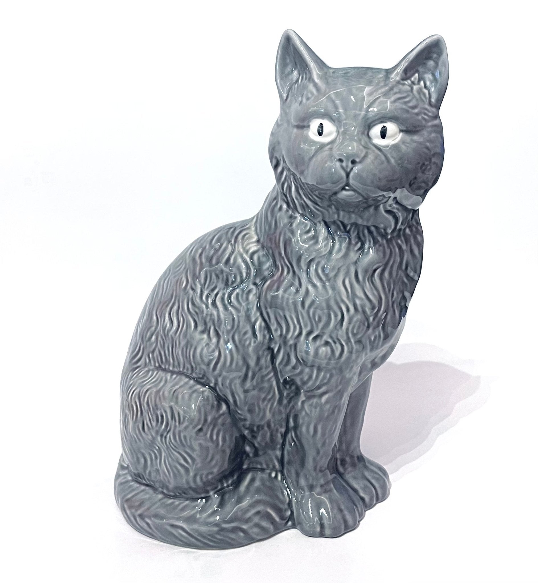 Gato de Cerámica Gris - moruecoceramicas