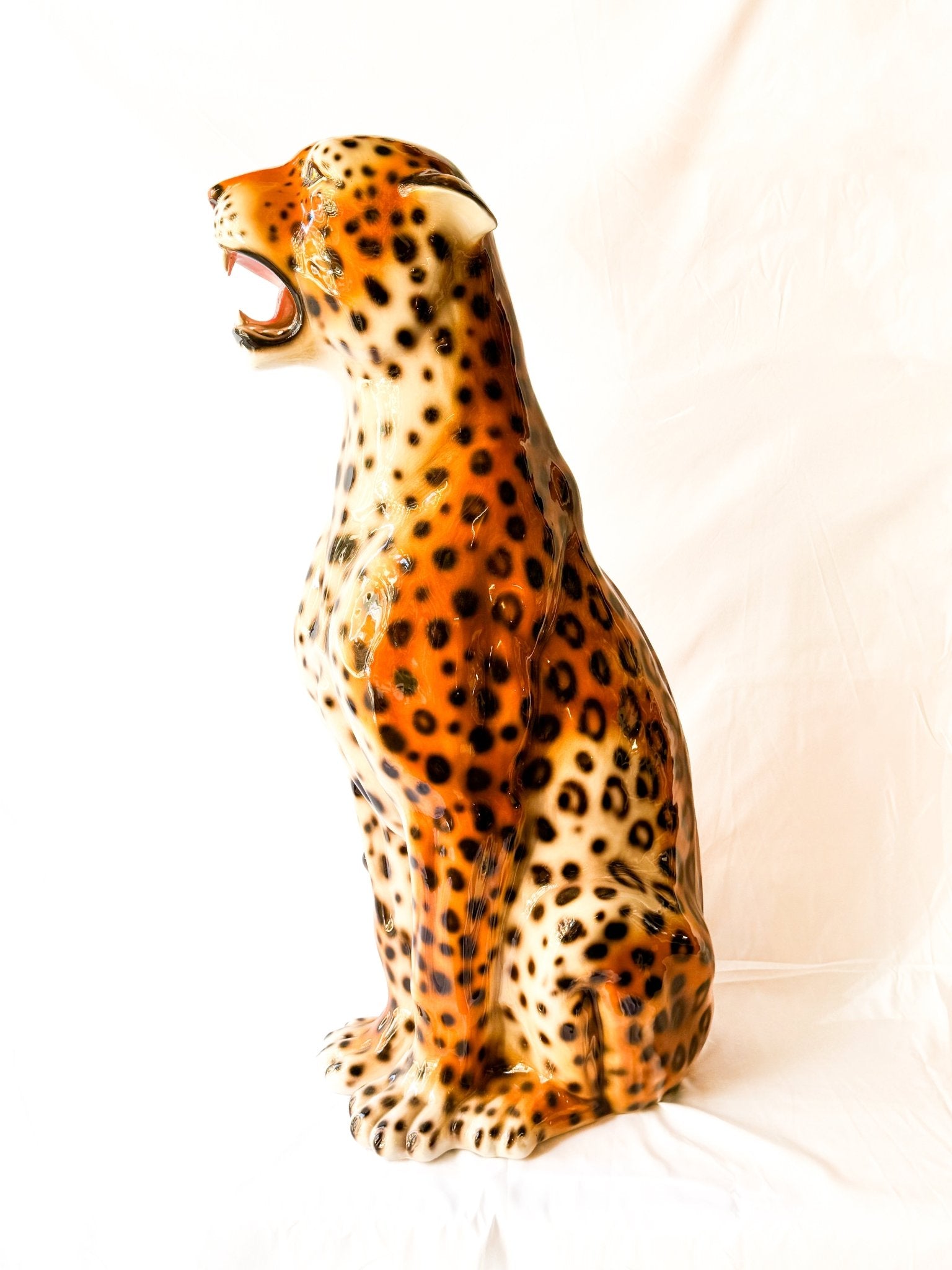 Gran Leopardo de Porcelana (100cm) - moruecoceramicas