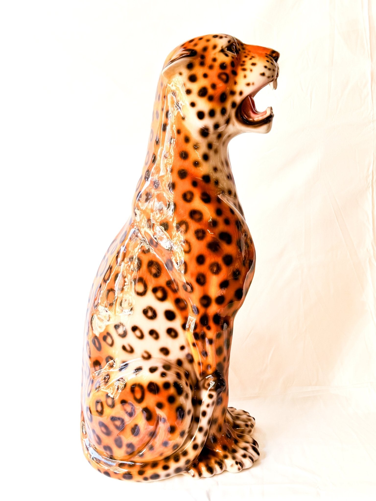 Gran Leopardo de Porcelana (100cm) - moruecoceramicas