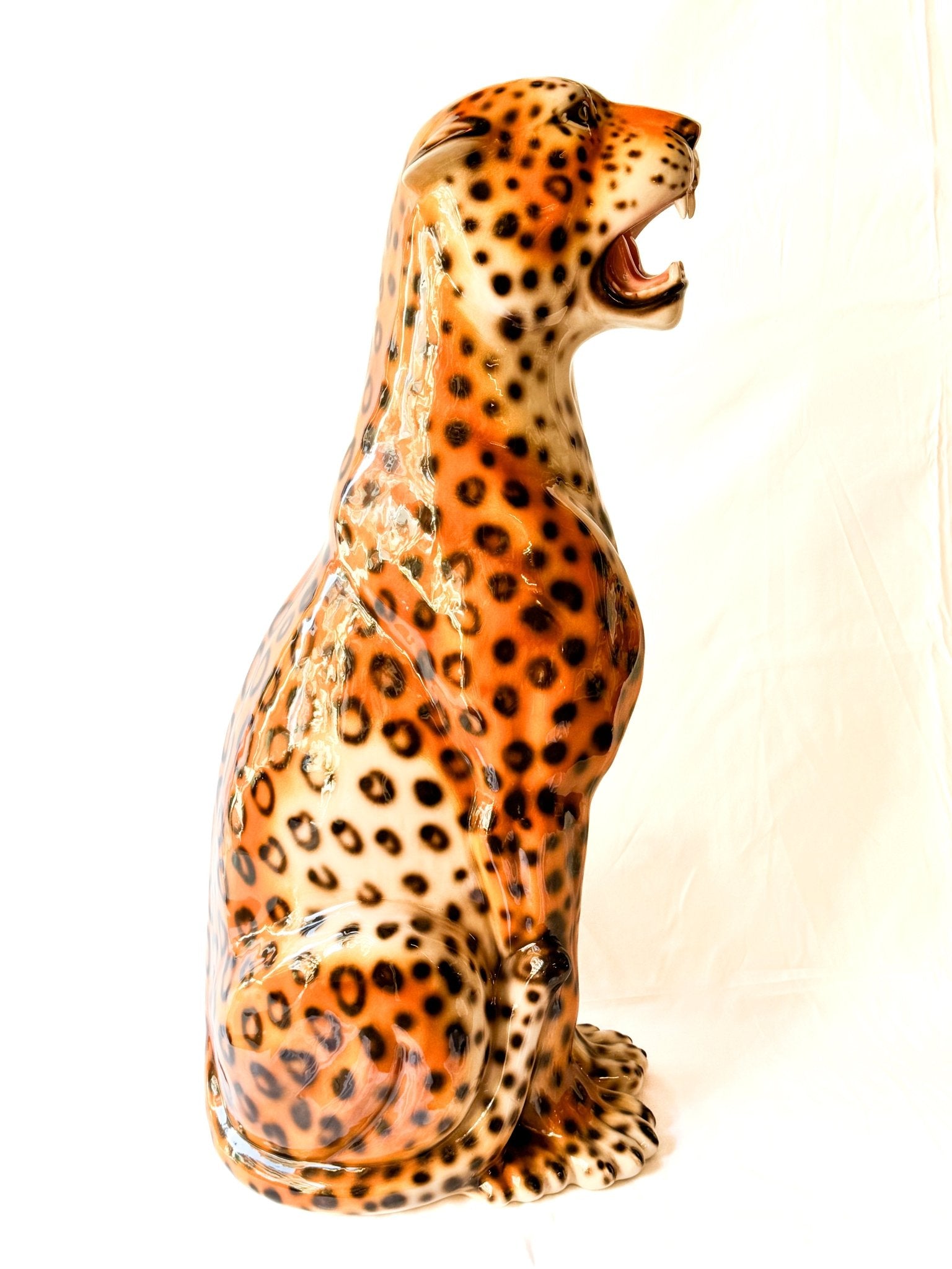 Gran Leopardo de Porcelana (100cm) - moruecoceramicas