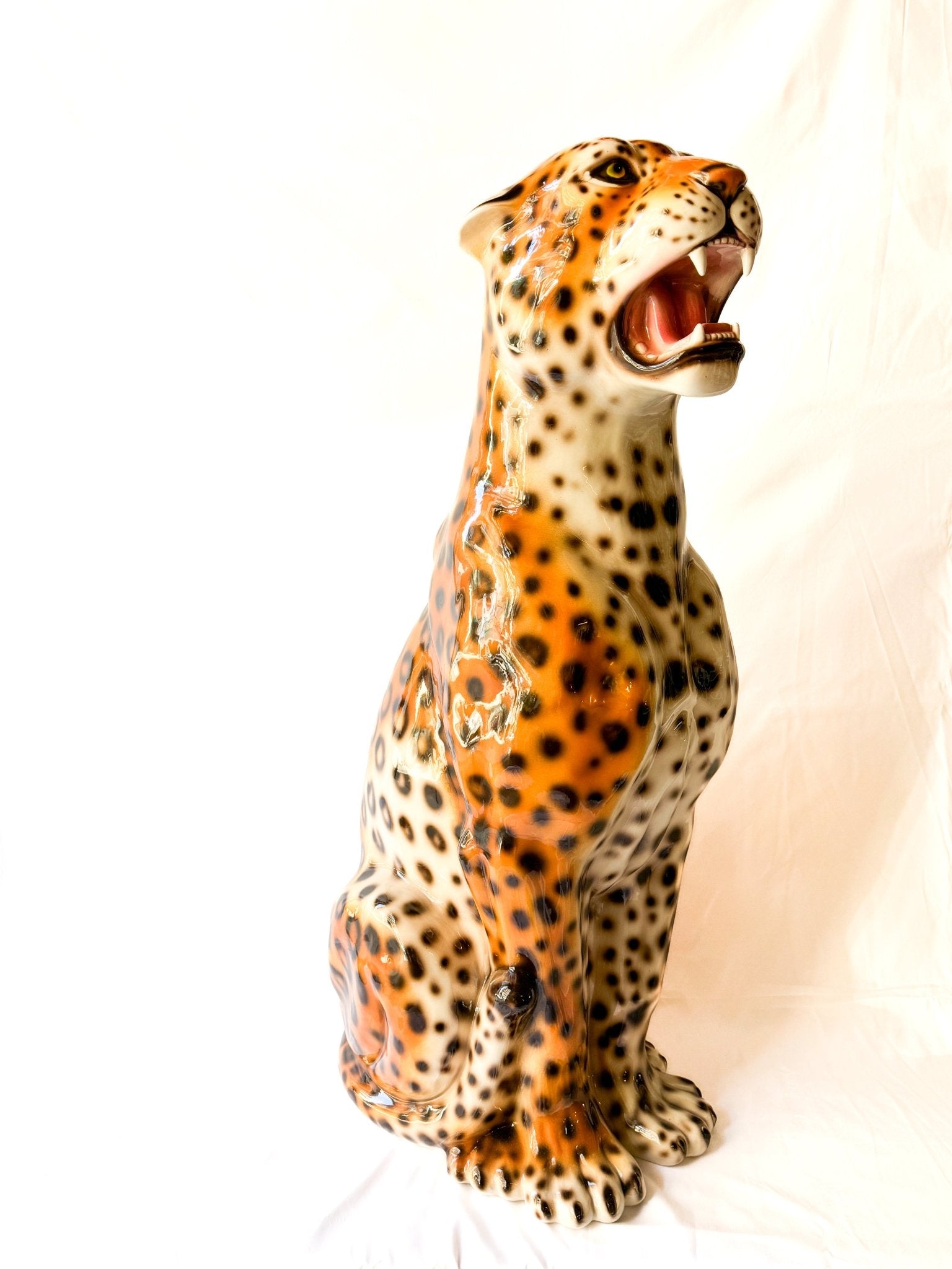 Gran Leopardo de Porcelana (100cm) - moruecoceramicas