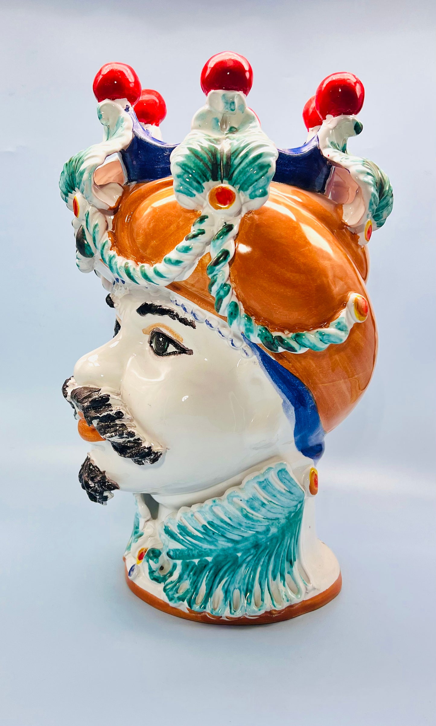 Cabeza de rey con turbante 40cm