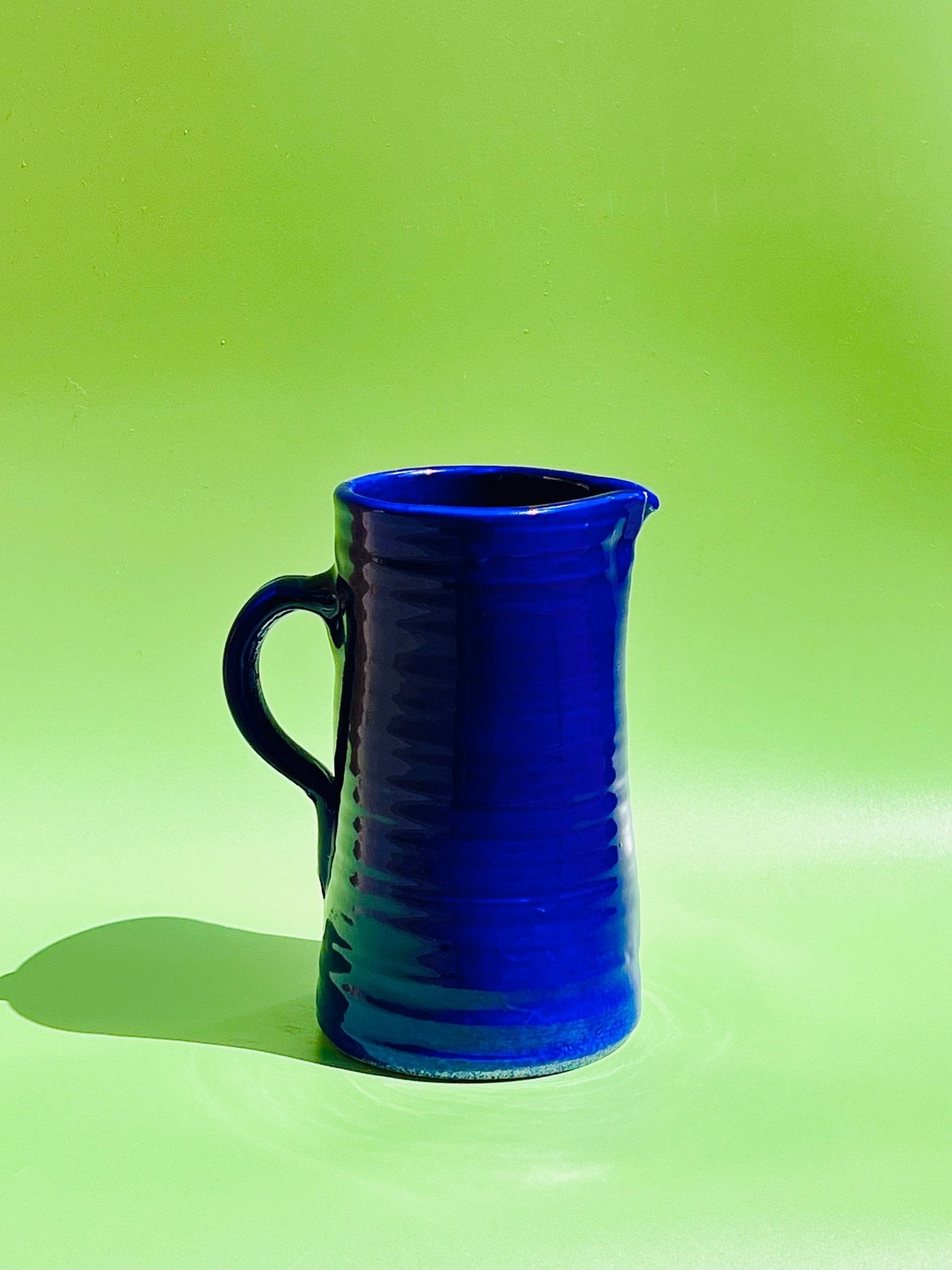 Jarra Artesanal Ladder Azul Pequeña - moruecoceramicas