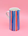 Jarra Blue & Red Stripes Morueco 1,75L - moruecoceramicas