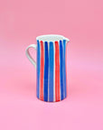 Jarra Blue & Red Stripes Morueco 1,75L - moruecoceramicas