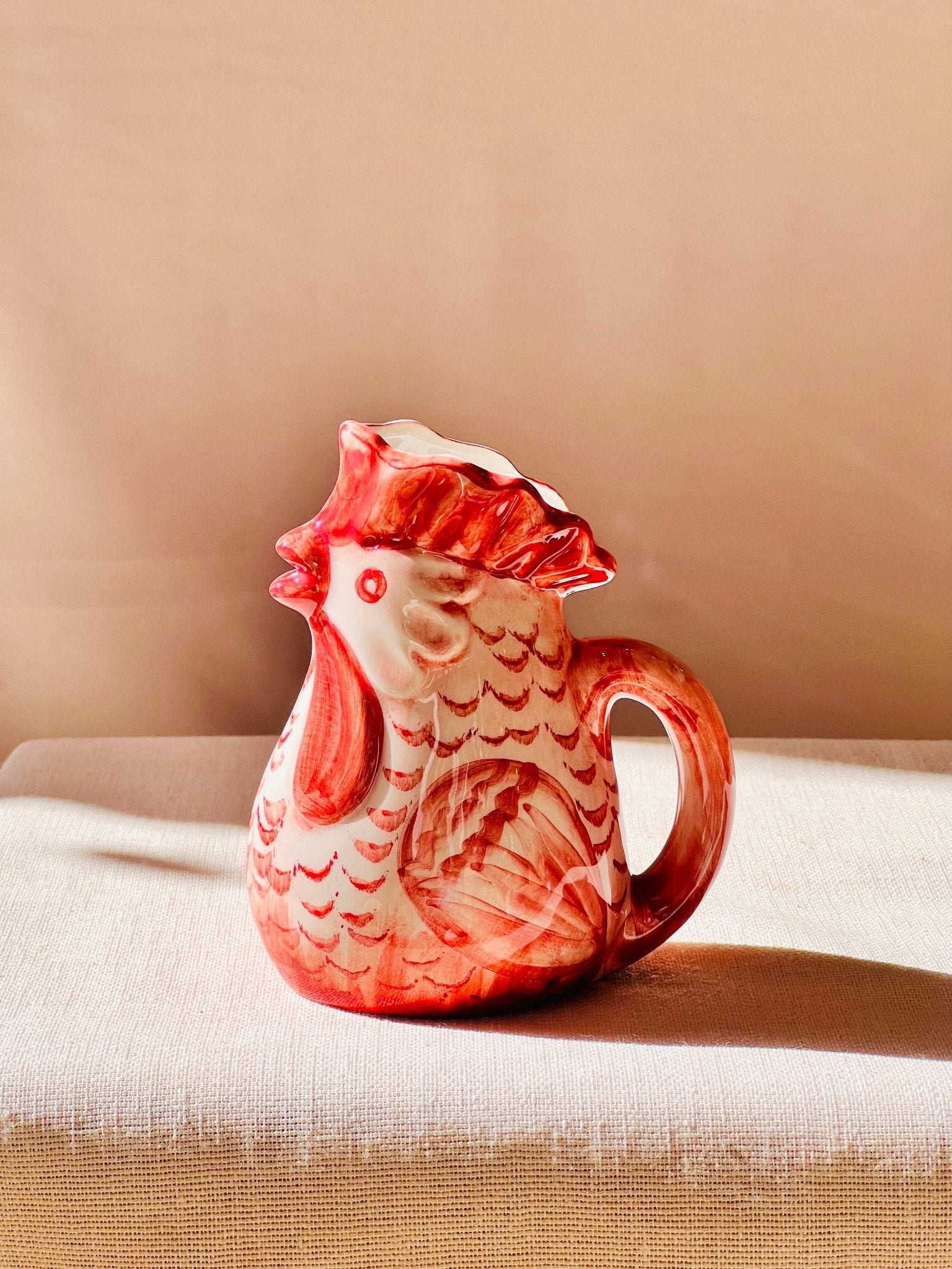 Jarra lechera mini gallo Red - moruecoceramicas