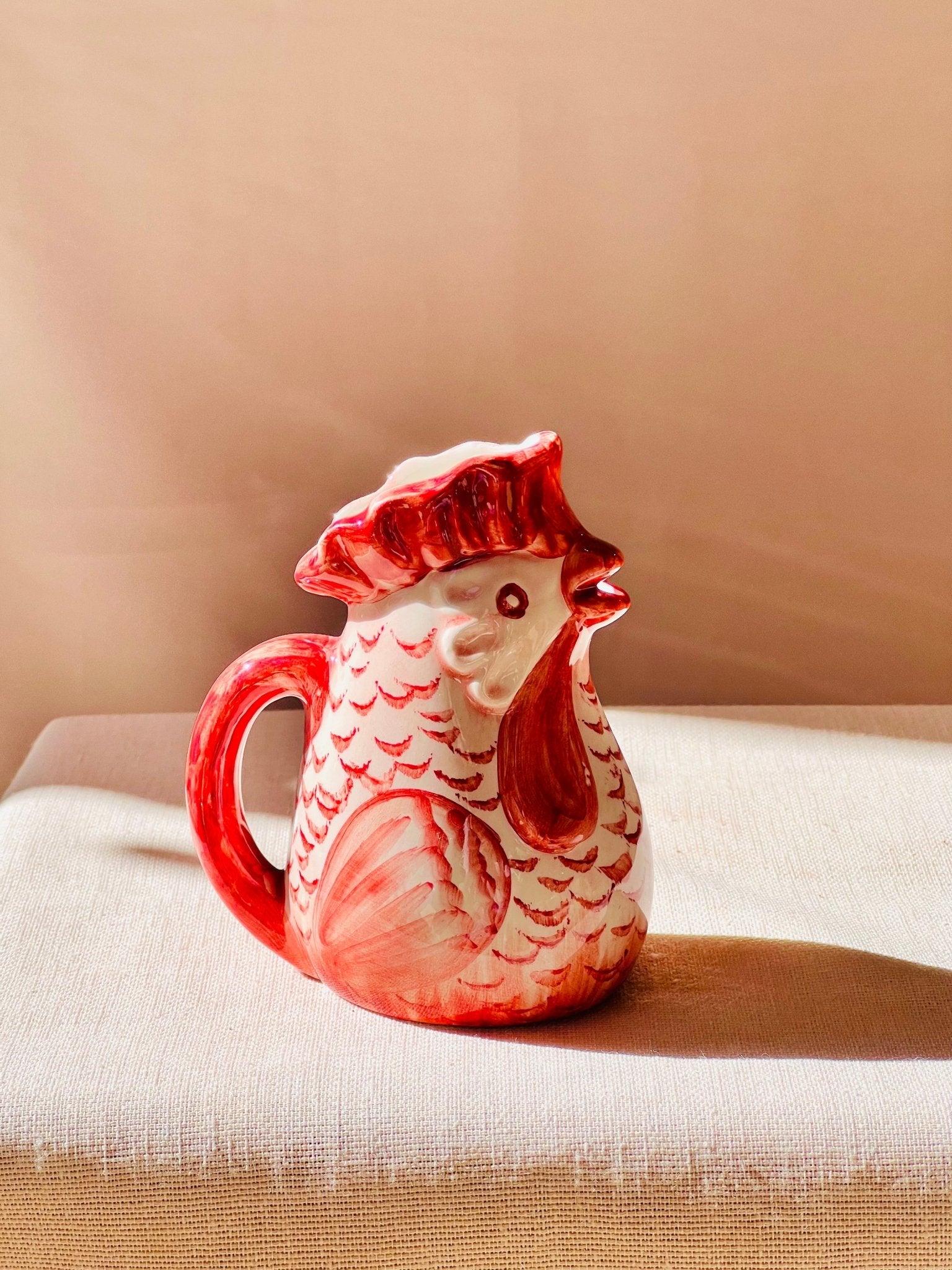 Jarra lechera mini gallo Red - moruecoceramicas