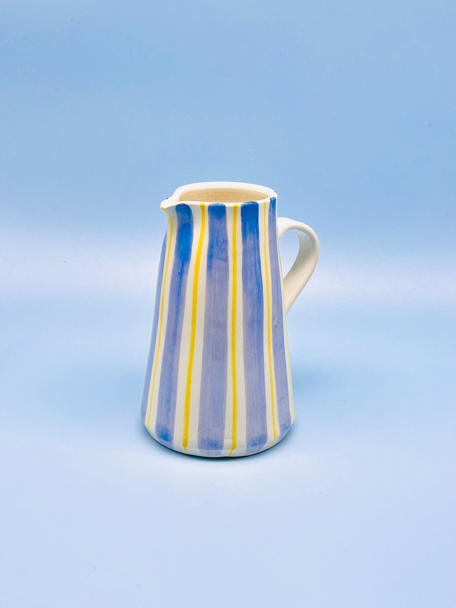 Jarra Morueco Blue-Yellow Stripes 1,25L - moruecoceramicas