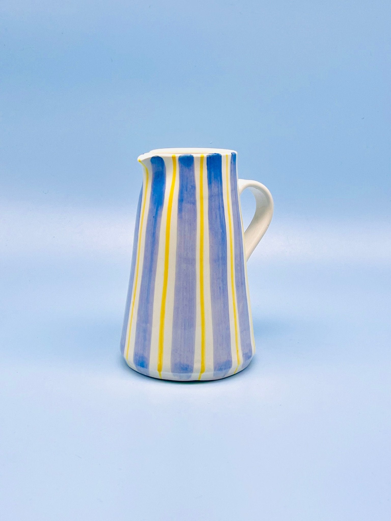 Jarra Morueco Blue-Yellow Stripes 1,25L - moruecoceramicas