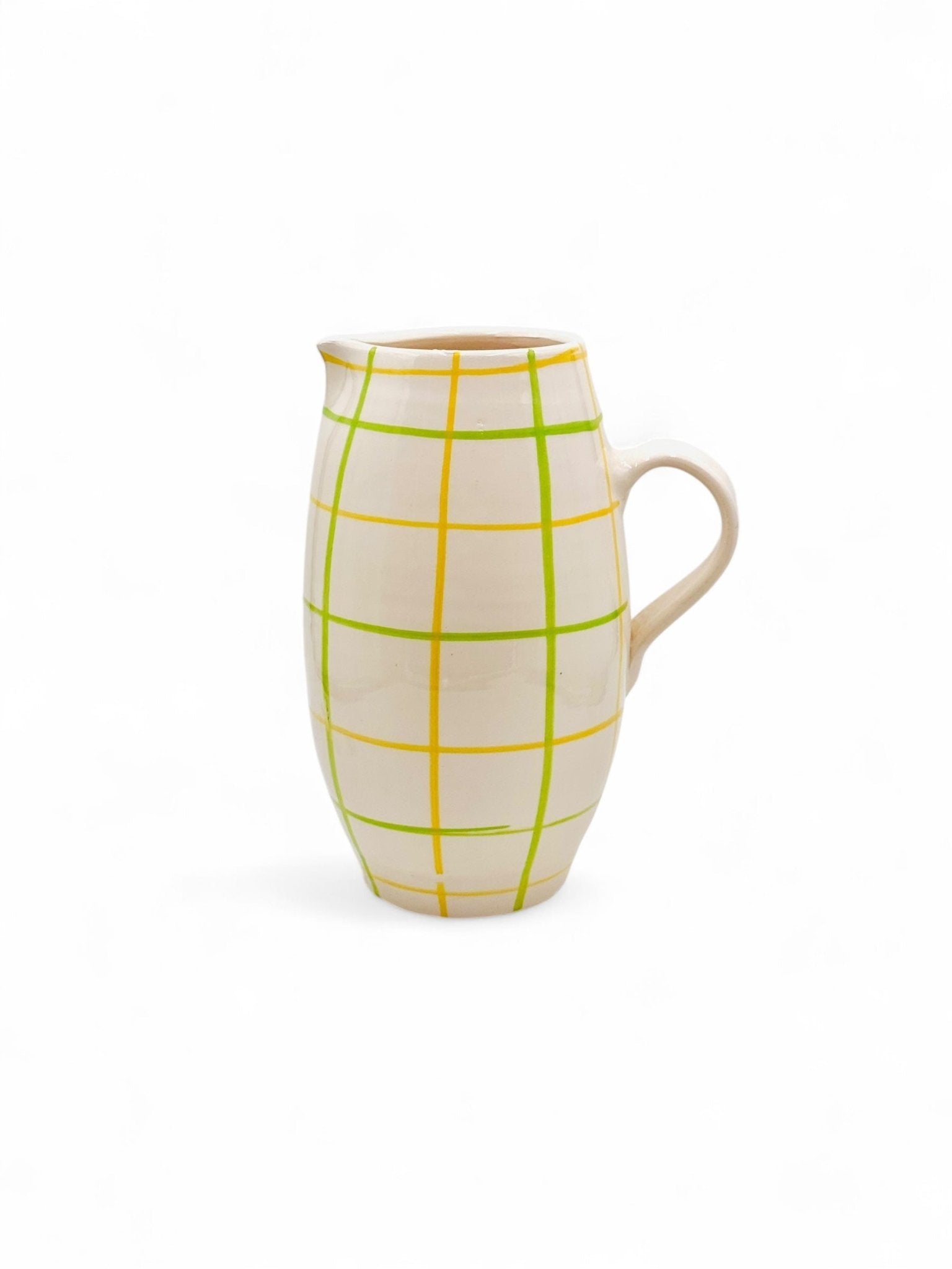 Jarra Morueco The Grid amarillo - Verde 1,25L - moruecoceramicas