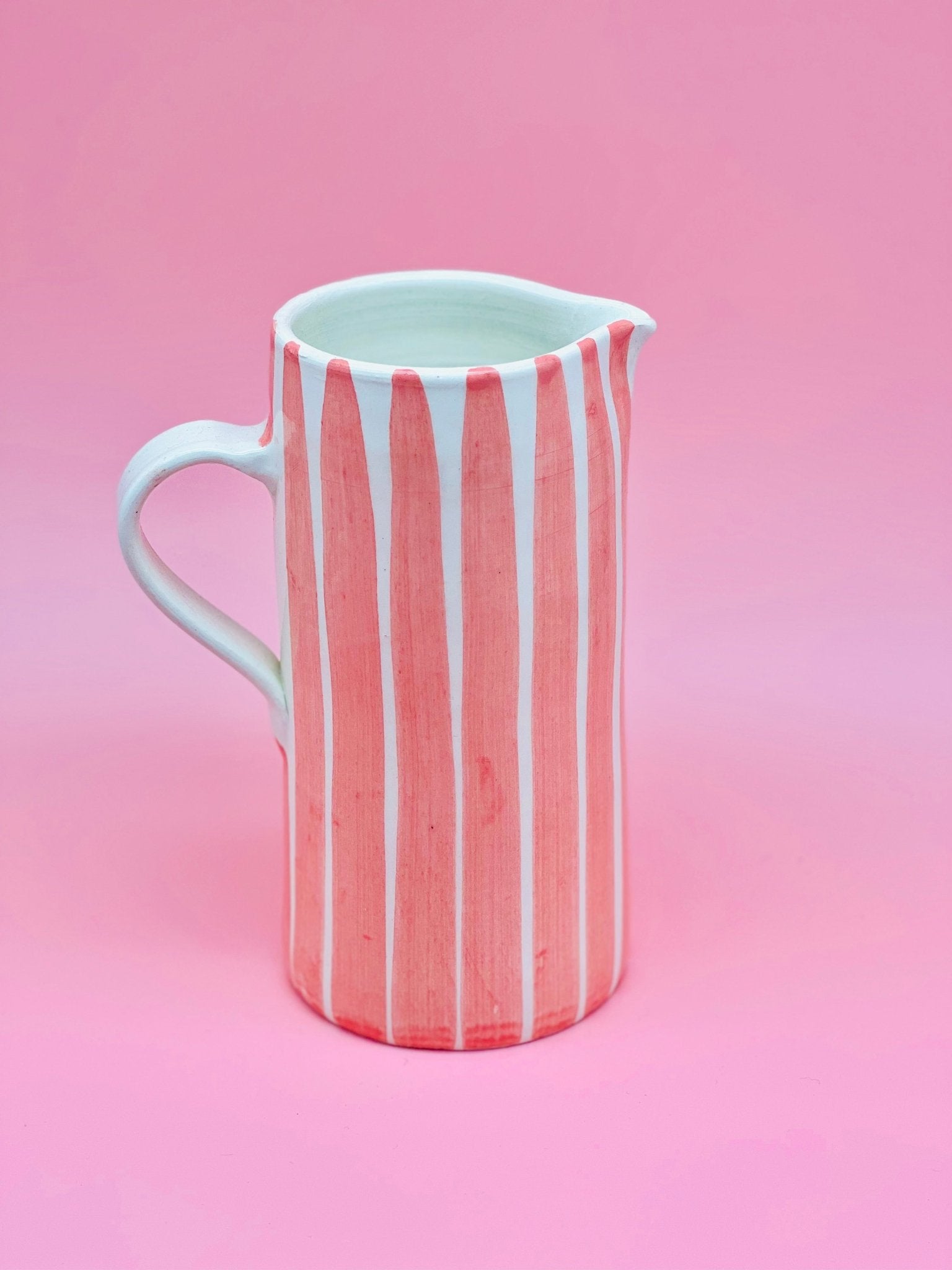 Jarra Pink Stripes - Morueco 1,75L - moruecoceramicas