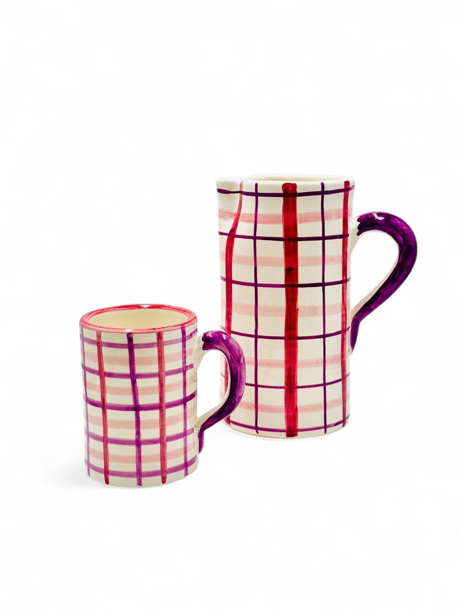 Jarra Tartán Morado MORUECO The Brand - moruecoceramicas
