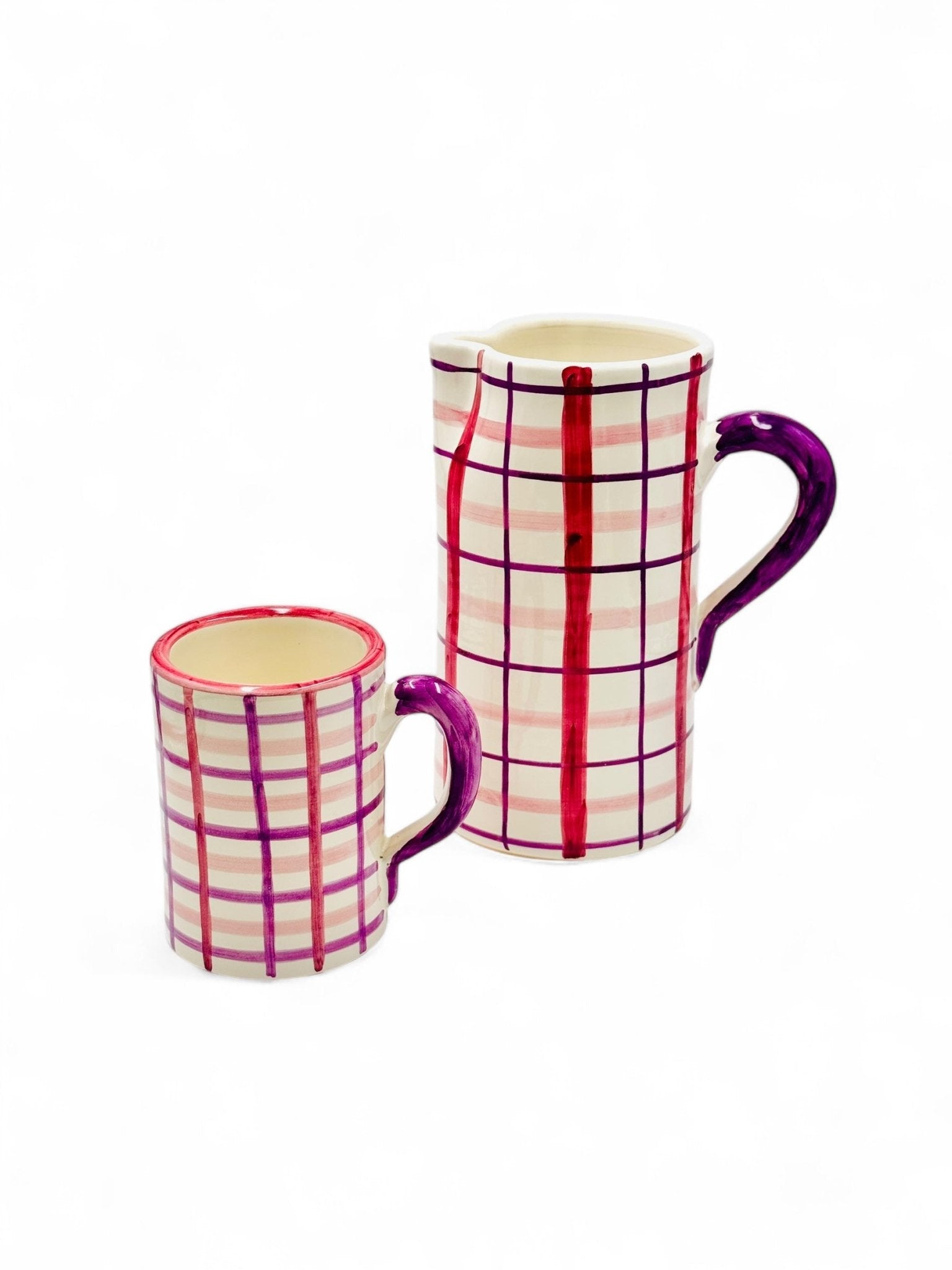 Jarra Tartán Morado MORUECO The Brand - moruecoceramicas