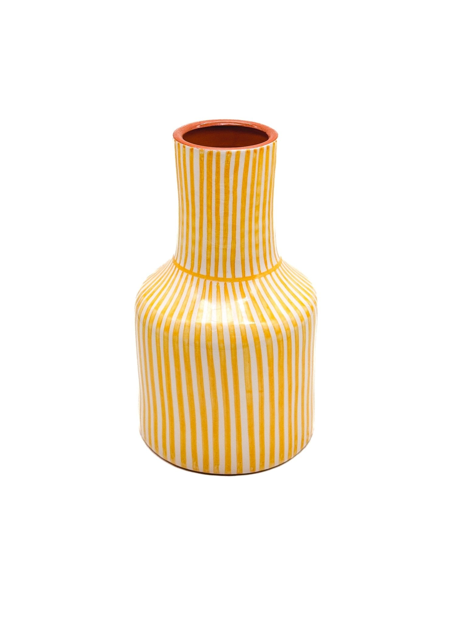 Jarrón Botella Amarillo - moruecoceramicas