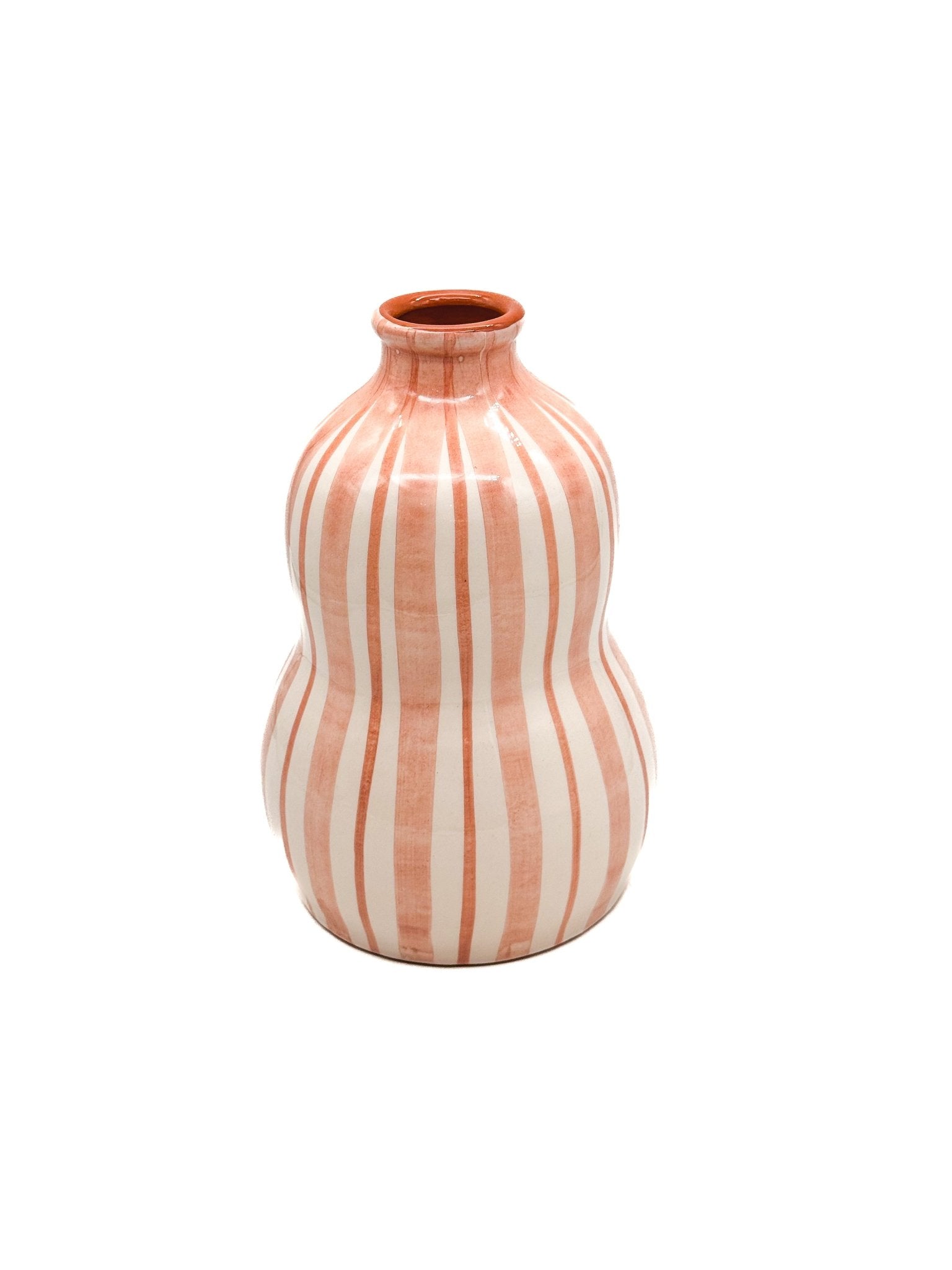 Jarrón Gourd Doble L Terracota - moruecoceramicas