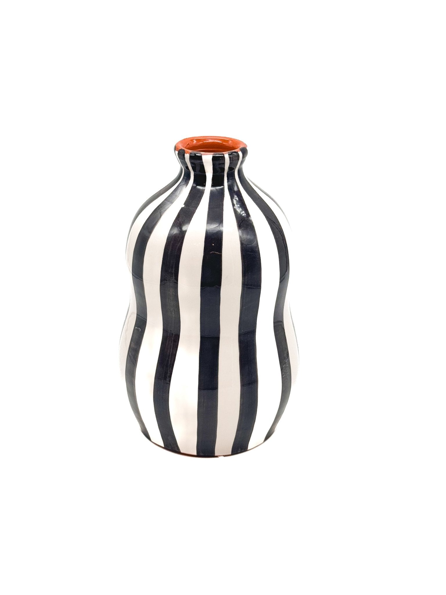 Jarrón Gourd Negro - moruecoceramicas