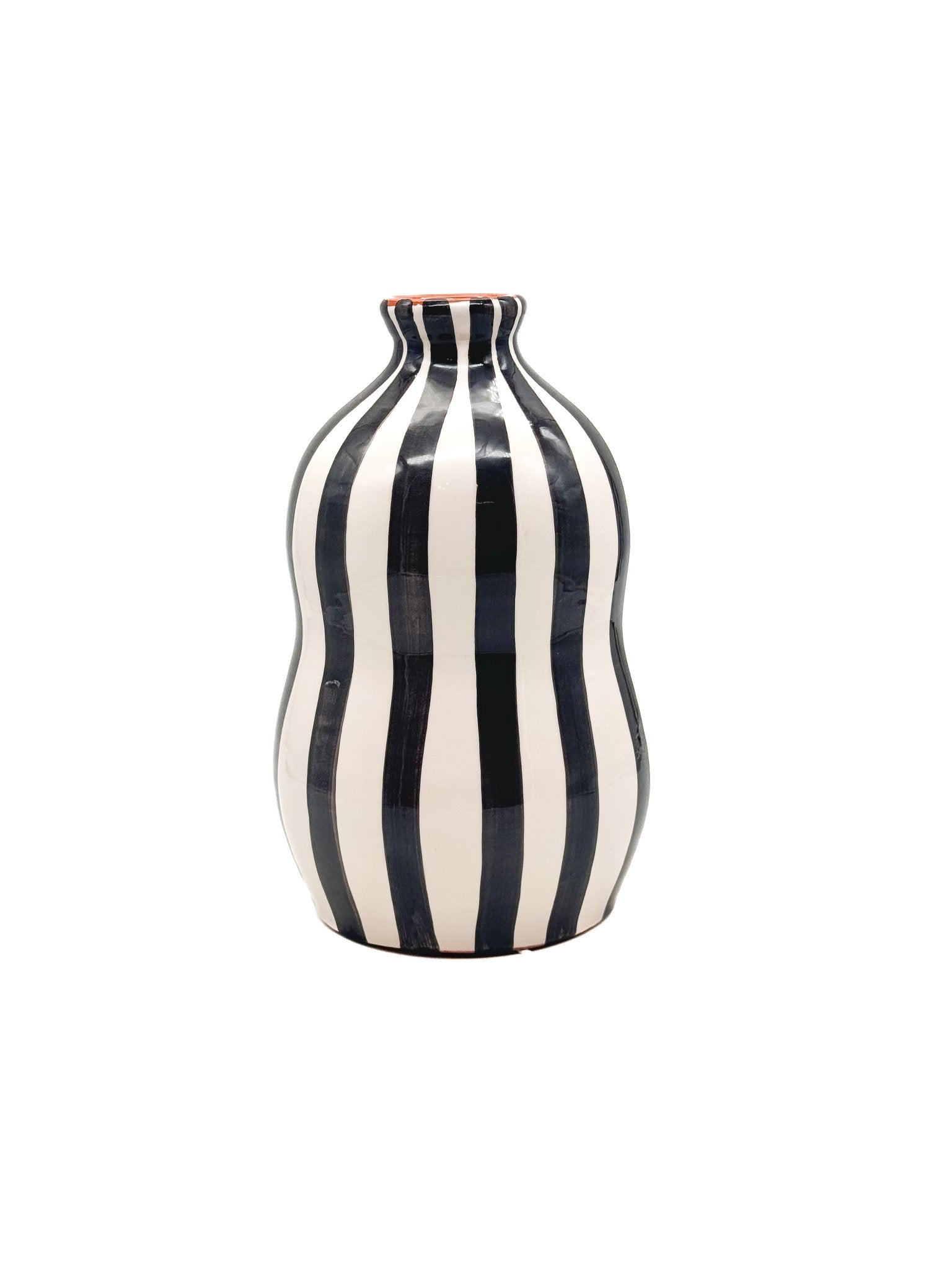 Jarrón Gourd Negro - moruecoceramicas