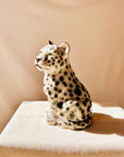 Leopardo Blanco 25cm - moruecoceramicas